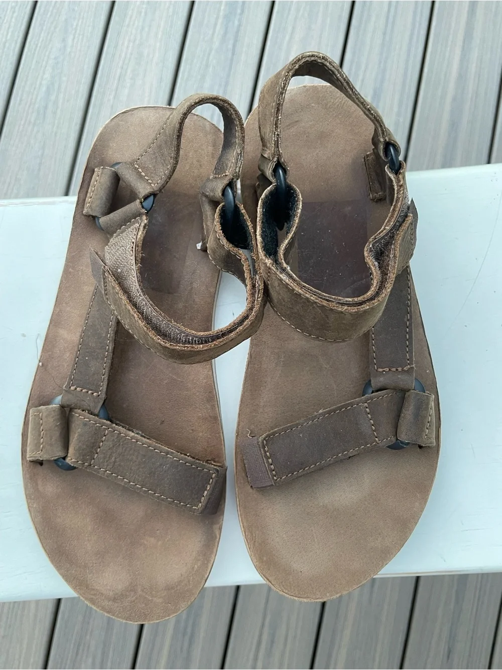 Teva Brown Suede Adjustable Strap Sandals
